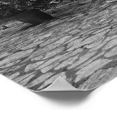 FIAT-auto in Italië in zwart-wit Poster (Hoek)