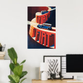 Fiat Automobile 1928 Vintage Auto Poster (Thuiskantoor)