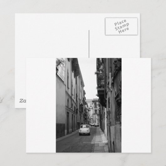 Fiat Cinquecento in Verona Briefkaart (Voorkant / Achterkant)