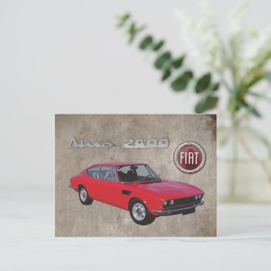 FIAT DINO 2400 BRIEFKAART (Staand voorkant)