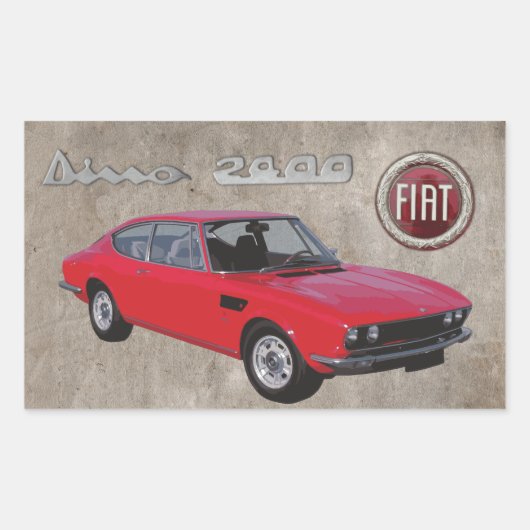 FIAT DINO 2400 STICKER (Voorkant)