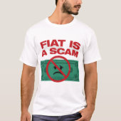 FIAT IS OPLICHTERIJ - Bitcoin Heren T-Shirt (Voorkant)