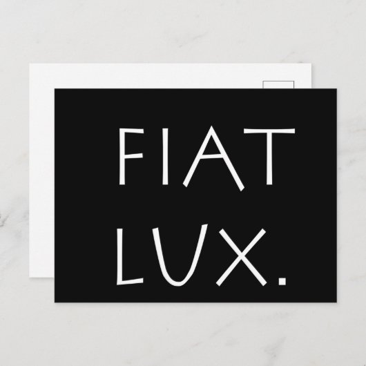 Fiat Lux Briefkaart (Voorkant / Achterkant)