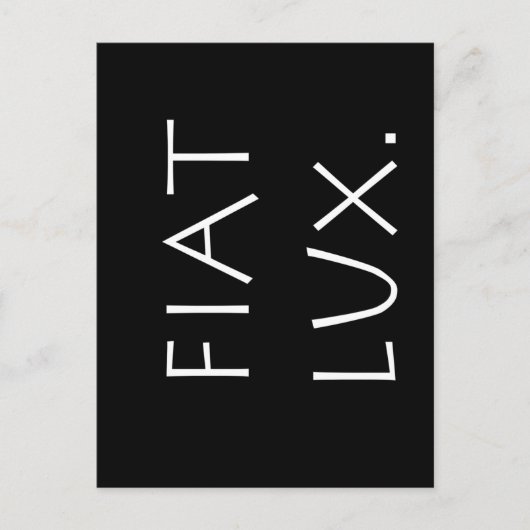 Fiat Lux Briefkaart (Voorkant)