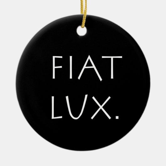 Fiat Lux Keramisch Ornament (Voorkant)