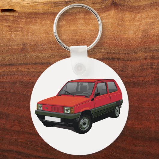 Fiat Panda 30 / 45 rood Sleutelhanger (Voorkant)