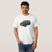Fiat Panda 45 Mk1 (Tipo 141) zwart T-shirt (Voorkant volledig)