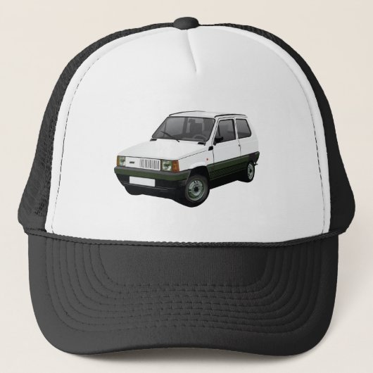 Fiat Panda 45 mk1 wit Trucker Pet (Voorkant)