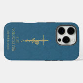 Fiat Voluntas Tua Gold Cross Roos Case-Mate iPhone Case (Achterkant (horizontaal))