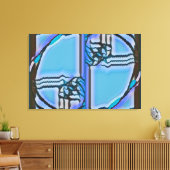 FIB 369 | Blauwvintonijn, Fibonacci Canvas Afdruk (Insitu (Woonkamer))