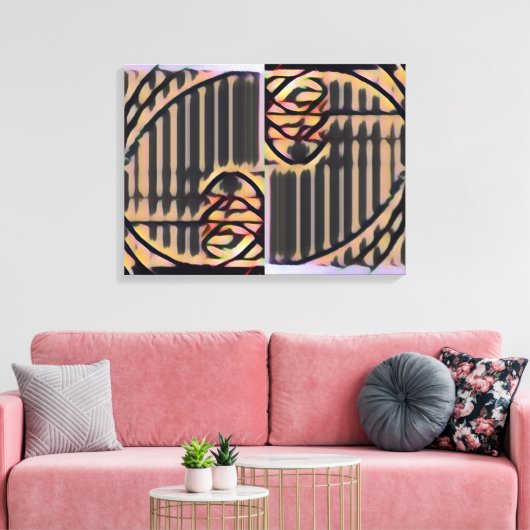 FIB 369 | Gesloten sluitluiken, Fibonacci Canvas Afdruk (Insitu (Woonkamer))