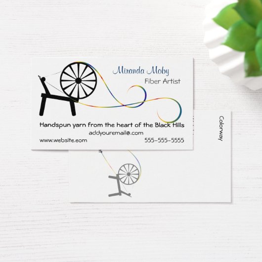 Fiber Art Visitekaartje of Hang Label (Bureau)