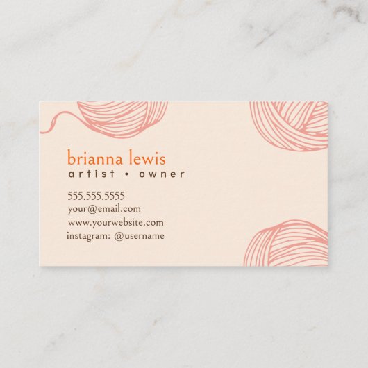 Fiber Artist Modern Yarn Visitekaartje (Achterkant)