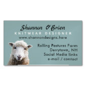 Fiber Arts Lam Schaap Magnetisch Visitekaartje (Voorkant)