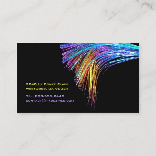 Fiber Optics / Hi Tech Visitekaartje (Achterkant)