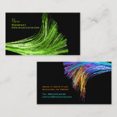 FIBER OPTICS LAYERS/RAINBOW/NEON GREEN VISITEKAARTJE (Voorkant / Achterkant)