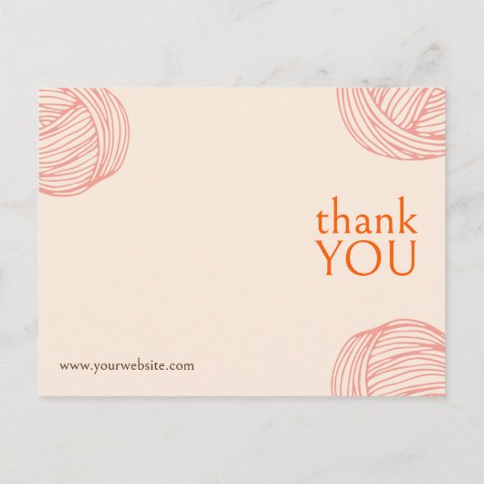 Fiberkunstenaar Moderne Garens Bedankkaart Briefkaart (Achterkant)