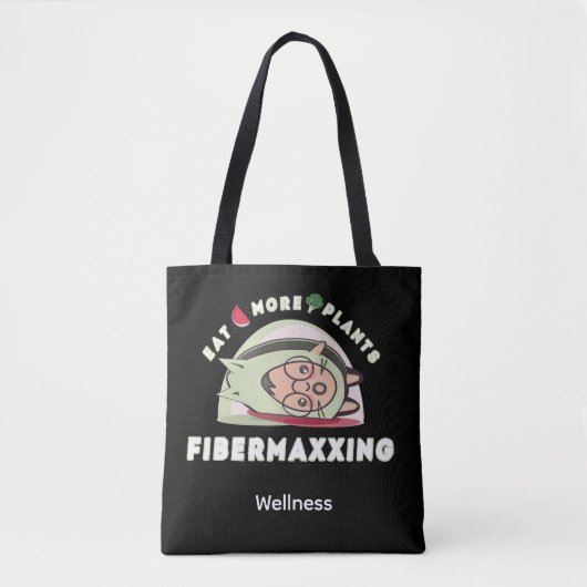Fibermaxxing eat more plants tote bag (Voorkant)
