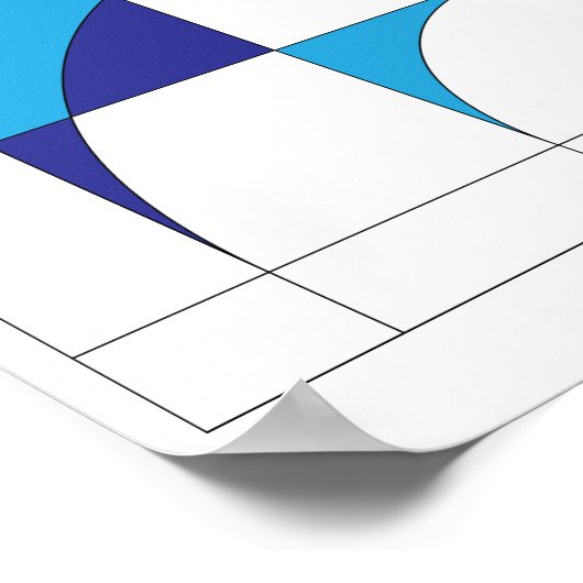 Fibonacci abstracte geometrische canvaskunst poster (Hoek)