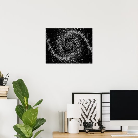 Fibonacci Black, Poster (Thuiskantoor)