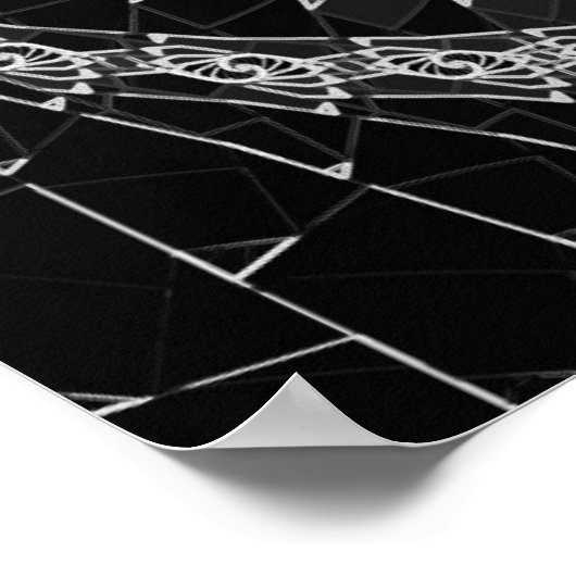 Fibonacci Black, Poster (Hoek)