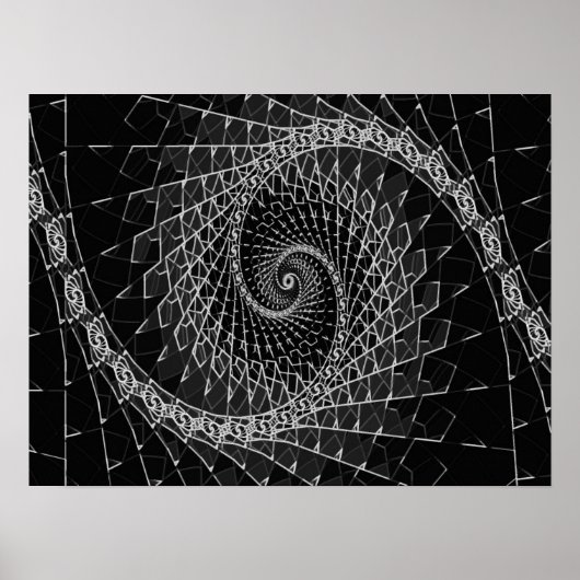 Fibonacci Black, Poster (Voorkant)