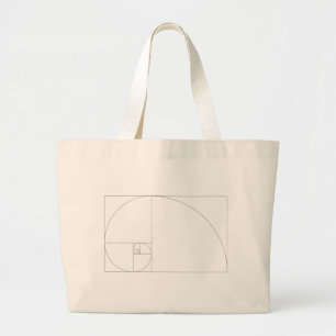 Fibonacci_Blokken Grote Tote Bag