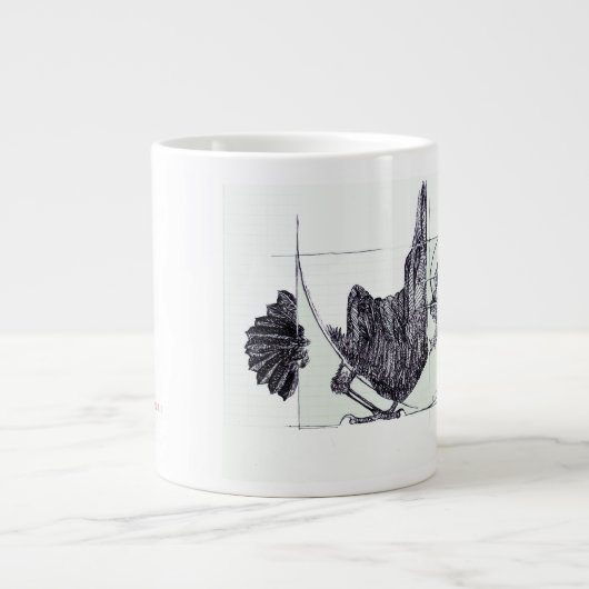 Fibonacci Corvid Linkerhandbediende Jumbo Mok (Voorkant)