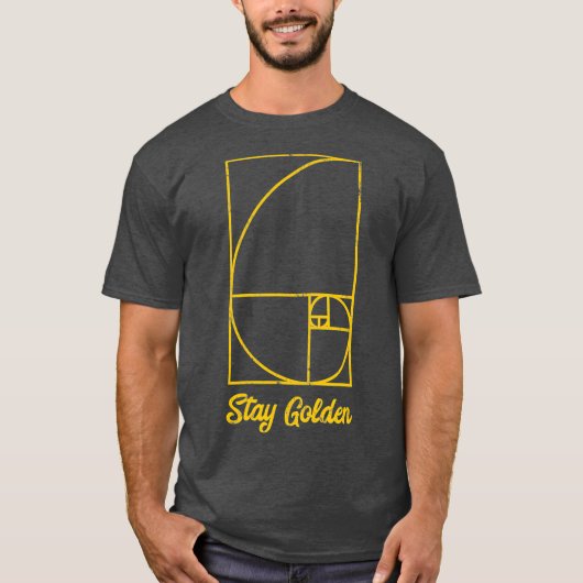 Fibonacci Day Stay Golden Funny Geek Wiskunde cade T-shirt (Voorkant)