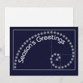 Fibonacci, de Gouden Groeten van de Verhouding Feestdagenkaart (Voorkant / Achterkant)