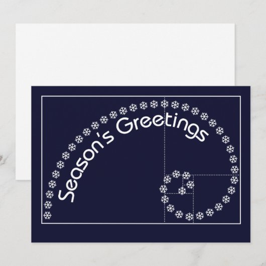 Fibonacci, de Gouden Groeten van de Verhouding Feestdagenkaart (Voorkant / Achterkant)