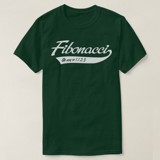 Fibonacci even gemakkelijk als 1 t-shirt (Design voorkant)