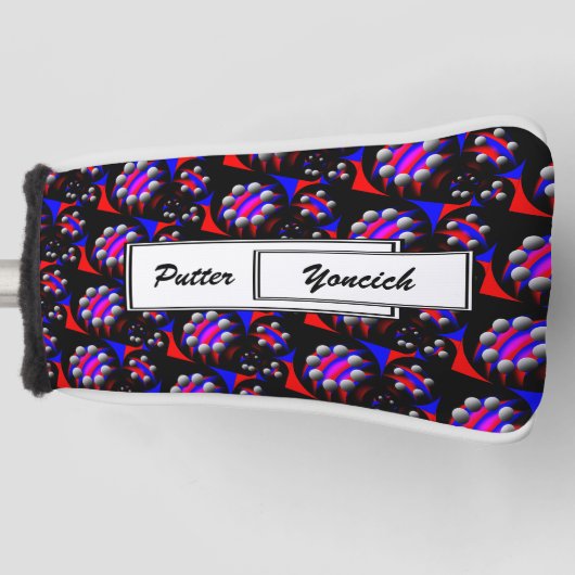 Fibonacci "Fish Black" van Kenneth Yoncich Golfheadcover (Voorkant)