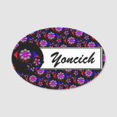 Fibonacci 'Fish Checker Black' door Kenneth Yoncic Naamplaatje (Voorkant)