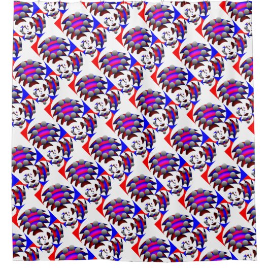 Fibonacci "Fish" door Kenneth Yoncich Douchegordijn (Voorkant)