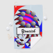 Fibonacci "Fish" door Kenneth Yoncich Golfhanddoek (Insitu)