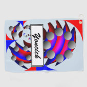Fibonacci "Fish" door Kenneth Yoncich Golfhanddoek (Horizontaal)