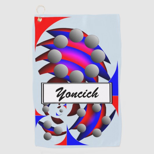 Fibonacci "Fish" door Kenneth Yoncich Golfhanddoek (Voorkant)