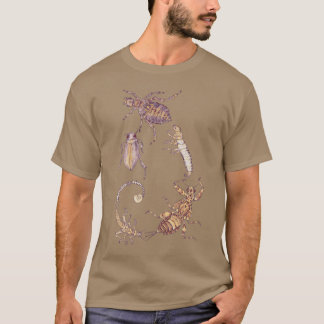 Fibonacci Fresh Water Bug Spiral T-shirt