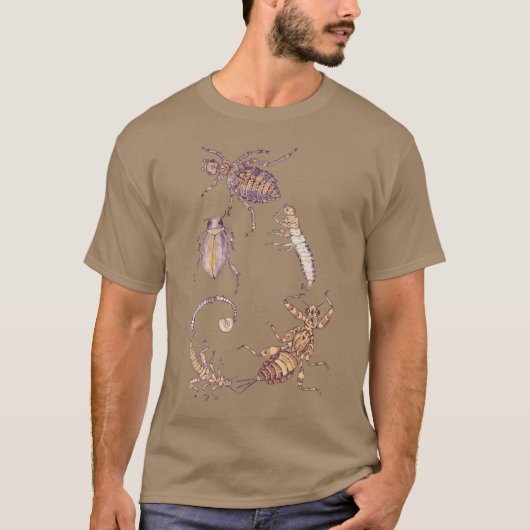 Fibonacci Fresh Water Bug Spiral T-shirt (Voorkant)
