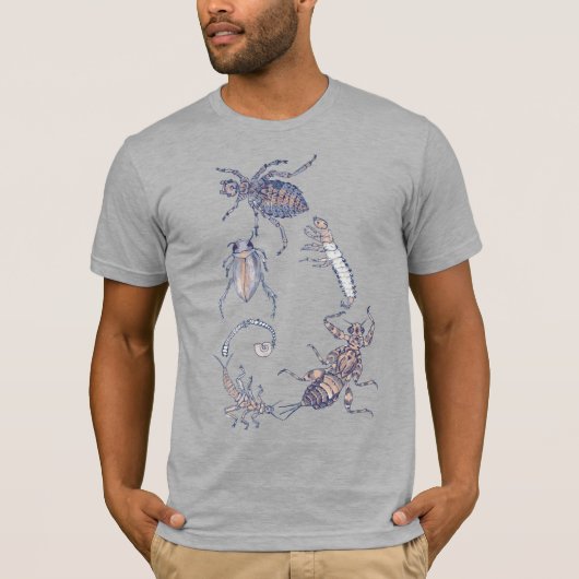 Fibonacci Fresh Water Bug Spiral T-shirt (Voorkant)