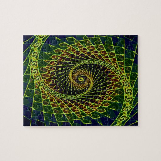 Fibonacci gekleurd, puzzle legpuzzel (Horizontaal)