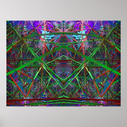 Fibonacci Geometrische ruimte Poster (Voorkant)