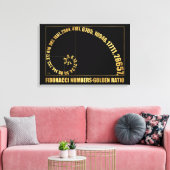 Fibonacci-getallen, gouden verhouding canvas afdruk (Insitu (Woonkamer))
