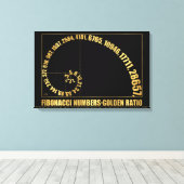 Fibonacci-getallen, gouden verhouding canvas afdruk (Insitu (Houten vloer))