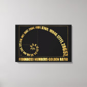 Fibonacci-getallen, gouden verhouding canvas afdruk (Voorkant)