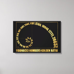 Fibonacci-getallen, gouden verhouding canvas afdruk