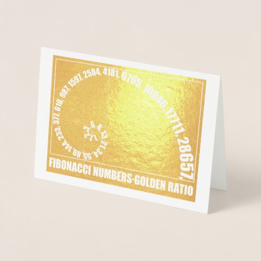 Fibonacci-getallen, gouden verhouding folie kaarten (Voorkant)