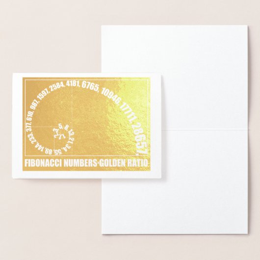 Fibonacci-getallen, gouden verhouding folie kaarten (Display)