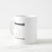 Fibonacci gevormd lichaam Overgewicht Obesitas Koffiemok (Voorkant links)